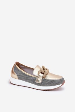 Mokasyny Model DA LR51-966 Gold - Step in style