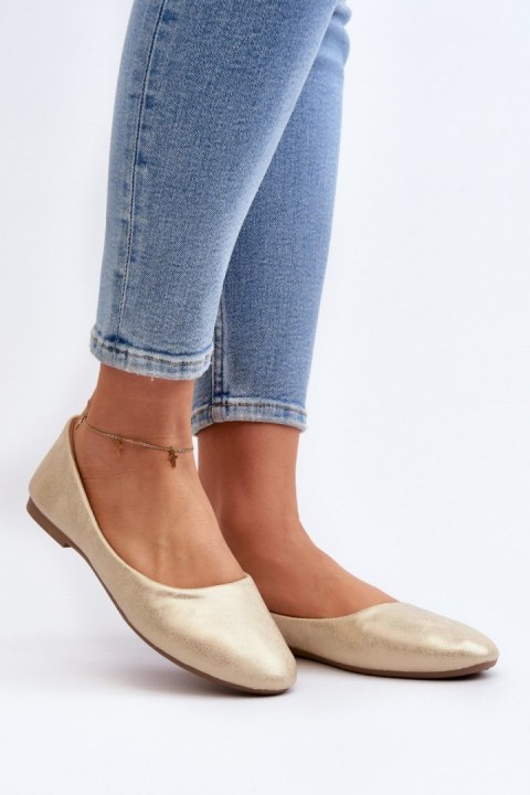 Baleriny Model Stacee 9BL02-1029 Gold - Step in style Baleriny Model Stacee 9BL02-1029 Gold - Step in style