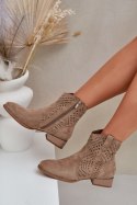 Botki Model Neliawen ASA197-30 Beige - Step in style