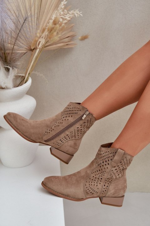 Botki Model Neliawen ASA197-30 Beige - Step in style Botki Model Neliawen ASA197-30 Beige - Step in style