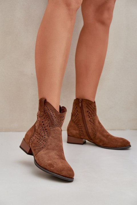 Botki Model Neliawen ASA197-30 Brown - Step in style Botki Model Neliawen ASA197-30 Brown - Step in style