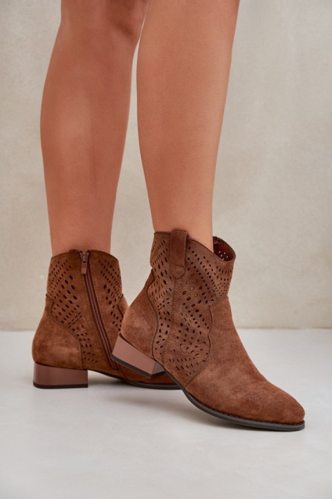 Botki Model Neliawen ASA197-30 Brown - Step in style Botki Model Neliawen ASA197-30 Brown - Step in style