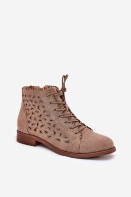 Botki Model S.Barski HY51-185 Beige - Step in style