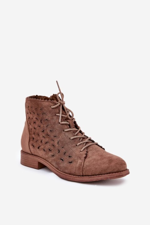 Botki Model S.Barski HY51-185 Brown - Step in style Botki Model S.Barski HY51-185 Brown - Step in style