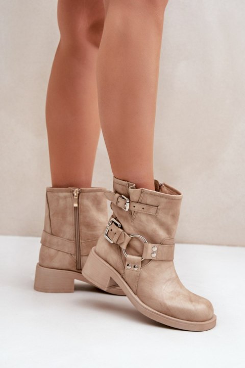 Botki Model Zazoo 3644 Beige - Step in style Botki Model Zazoo 3644 Beige - Step in style
