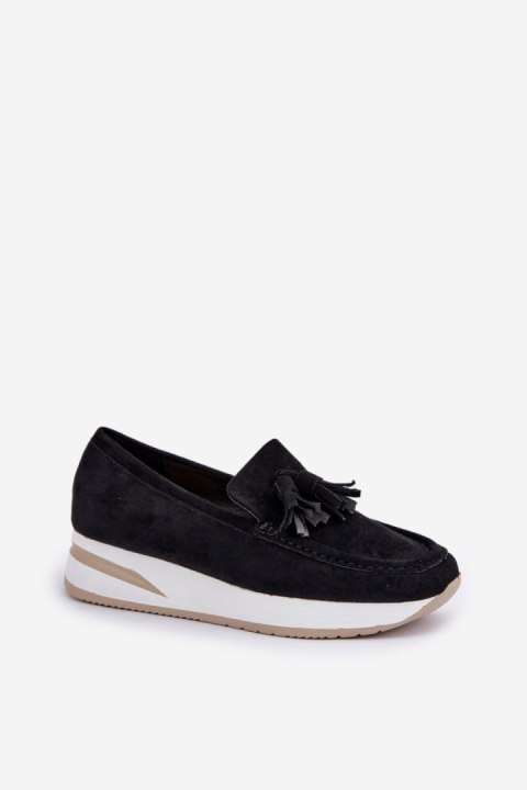 Mokasyny Model Challavia G-55 Black - Step in style Mokasyny Model Challavia G-55 Black - Step in style