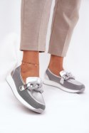 Mokasyny Model DA LR51-966 Silver - Step in style