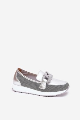 Mokasyny Model DA LR51-966 Silver - Step in style