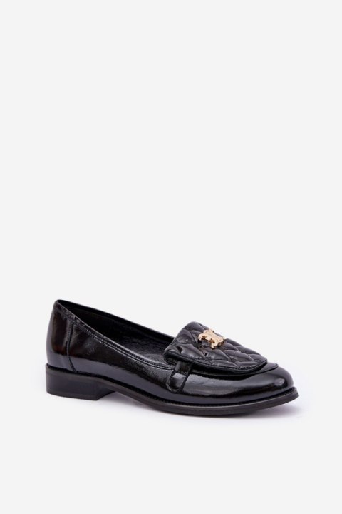 Mokasyny Model Laura Messi 2927 Black - Step in style Mokasyny Model Laura Messi 2927 Black - Step in style