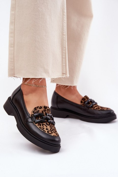 Mokasyny Model Laura Messi 2965 Black - Step in style Mokasyny Model Laura Messi 2965 Black - Step in style