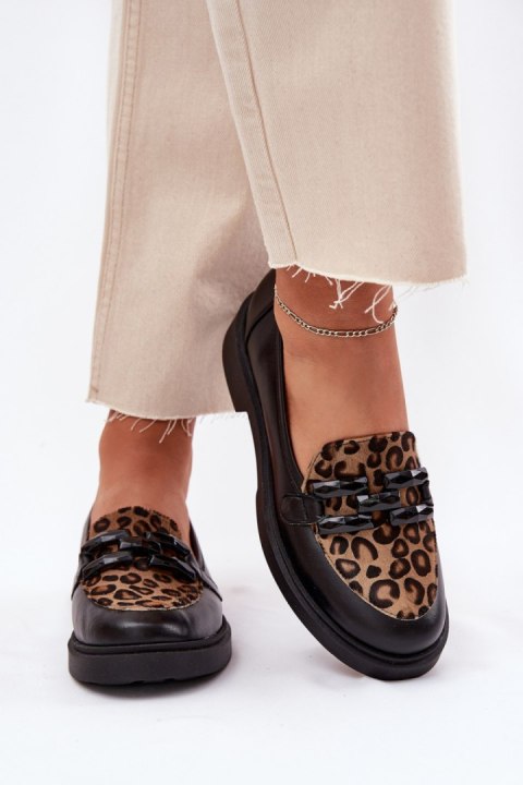 Mokasyny Model Laura Messi 2965 Black - Step in style Mokasyny Model Laura Messi 2965 Black - Step in style