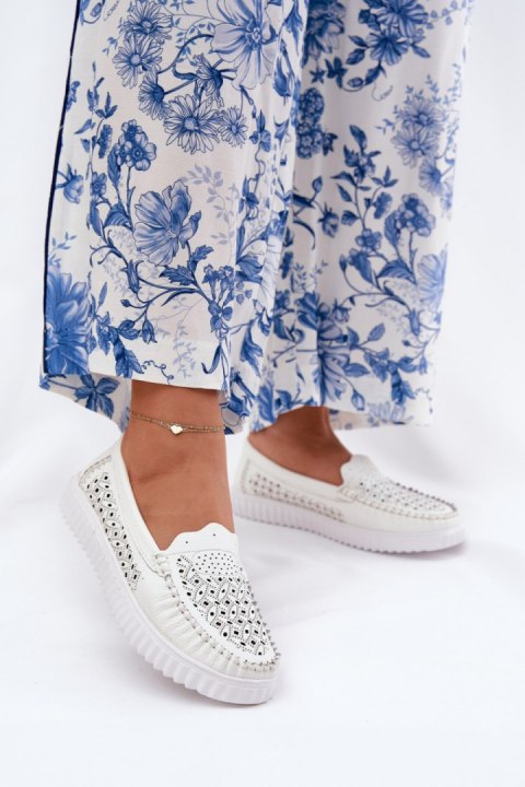 Mokasyny Model Vinceza 88028 White - Step in style Mokasyny Model Vinceza 88028 White - Step in style