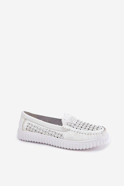 Mokasyny Model Vinceza 88028 White - Step in style Mokasyny Model Vinceza 88028 White - Step in style