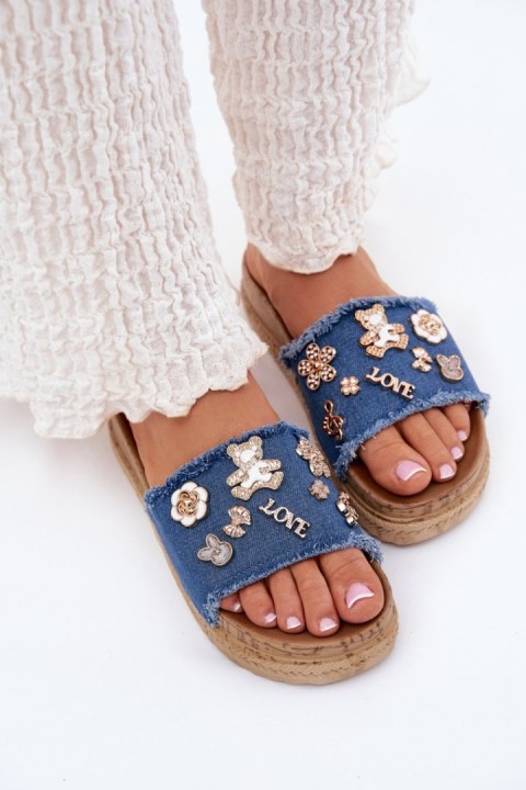 Sandał Klapki Model Rigasta M536 Navy - Step in style Sandał Klapki Model Rigasta M536 Navy - Step in style