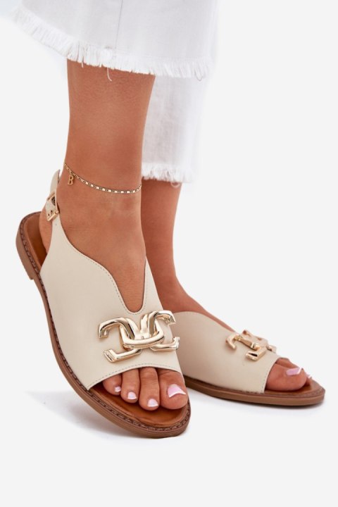 Sandały Model Amelira 25SD35-8775 Beige - Step in style Sandały Model Amelira 25SD35-8775 Beige - Step in style