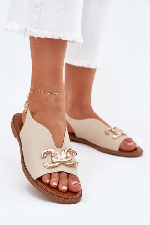 Sandały Model Amelira 25SD35-8775 Beige - Step in style Sandały Model Amelira 25SD35-8775 Beige - Step in style