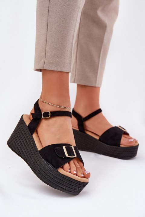 Sandały Model Liniella LOLO22 Black - Step in style Sandały Model Liniella LOLO22 Black - Step in style