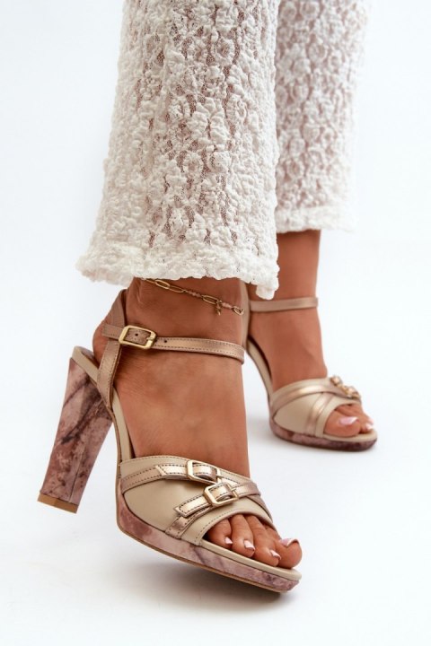 Sandały Model Maciejka 06564-22 Beige/Gold - Step in style Sandały Model Maciejka 06564-22 Beige/Gold - Step in style