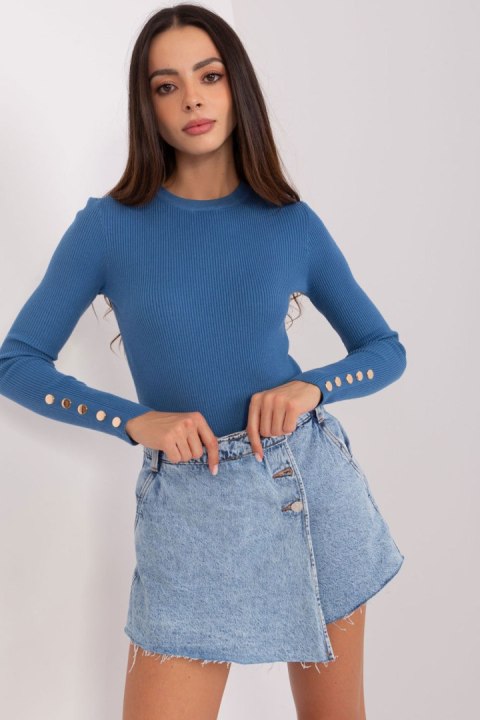 Sweter Damski Model PM-SW-PM685.39P Dark Blue - Factory Price Sweter Damski Model PM-SW-PM685.39P Dark Blue - Factory Price
