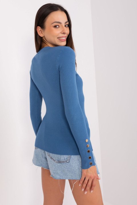 Sweter Damski Model PM-SW-PM685.39P Dark Blue - Factory Price Sweter Damski Model PM-SW-PM685.39P Dark Blue - Factory Price