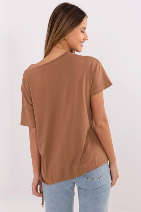 Tshirt Damski Model CLM-TS-1017.03 Light Brown - Factory Price Tshirt Damski Model CLM-TS-1017.03 Light Brown - Factory Price