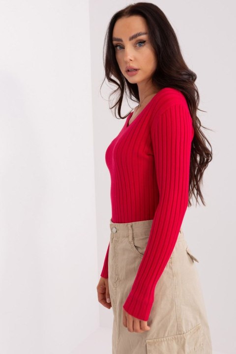 Sweter Damski Model PM-SW-PM1088.25 Red - Factory Price Sweter Damski Model PM-SW-PM1088.25 Red - Factory Price
