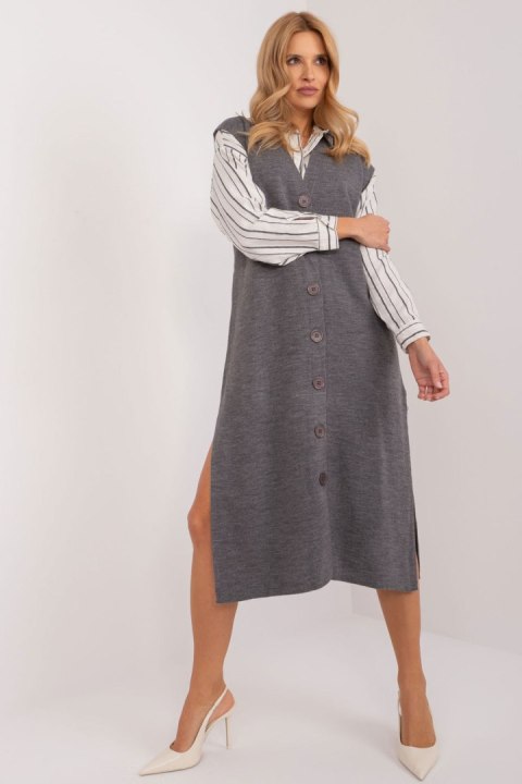 Sukienka Model BA-SK-6109.07 Dark Grey - Badu Sukienka Model BA-SK-6109.07 Dark Grey - Badu