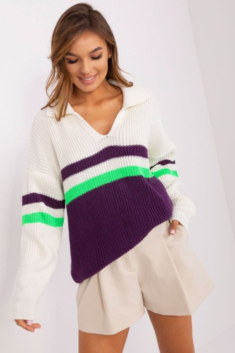 Sweter Damski Model BA-SW-8054.91P Dark Violet - Badu Sweter Damski Model BA-SW-8054.91P Dark Violet - Badu