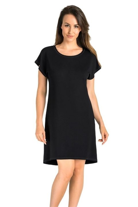 Koszulka nocna Koszula Nocna Model Luzi 2810 Black - Teyli Koszulka nocna Koszula Nocna Model Luzi 2810 Black - Teyli