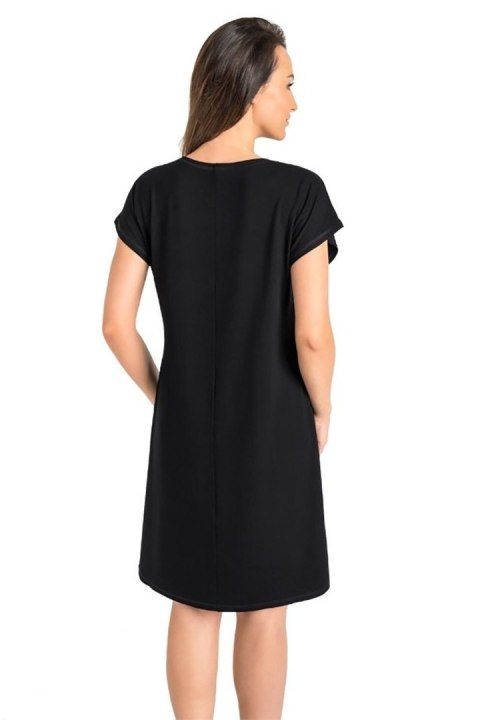 Koszulka nocna Koszula Nocna Model Luzi 2810 Black - Teyli Koszulka nocna Koszula Nocna Model Luzi 2810 Black - Teyli