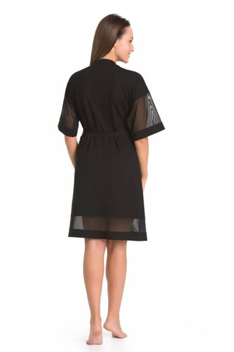 Szlafrok Damski Model Betti 2903 Black - Teyli Szlafrok Damski Model Betti 2903 Black - Teyli