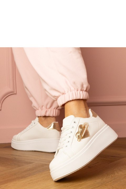 Buty Sportowe Model Lerisol 8919 White/Gold - PRIMO Buty Sportowe Model Lerisol 8919 White/Gold - PRIMO