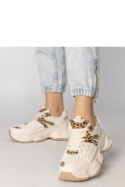 Buty Sportowe Model Sandra 88218 Beige/Panterka - PRIMO