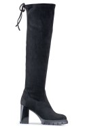 Kozaki Muszkieterki Model GD-FL3032 Black Zamsz - PRIMO
