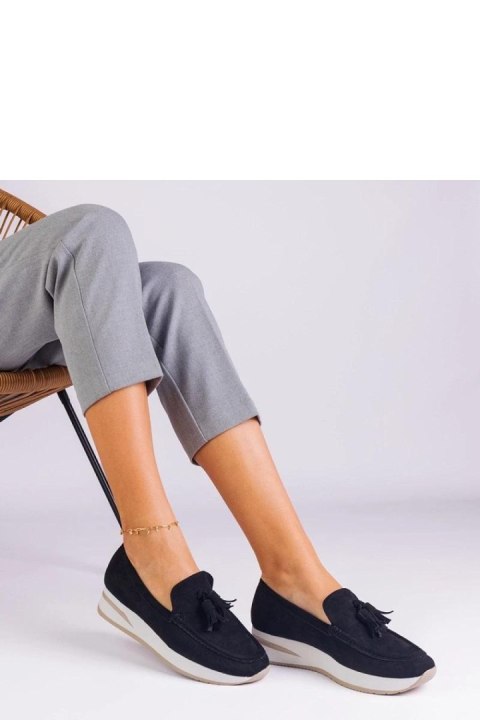 Mokasyny Model Selerina G-55 Black - PRIMO Mokasyny Model Selerina G-55 Black - PRIMO