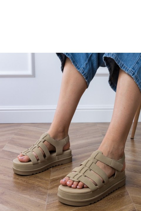 Sandały Model Hartos PL363 Dark Beige Khaki - PRIMO Sandały Model Hartos PL363 Dark Beige Khaki - PRIMO