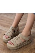 Sandały Model Hartos PL363 Dark Beige Khaki - PRIMO