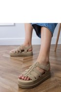 Sandały Model Hartos PL363 Dark Beige Khaki - PRIMO