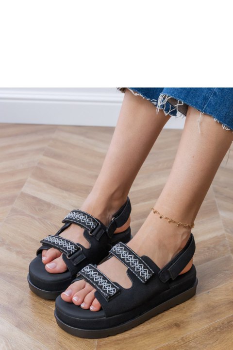 Sandały Model Jenisej PL367 Black - PRIMO Sandały Model Jenisej PL367 Black - PRIMO