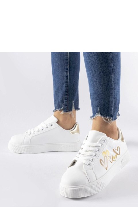 Biało-złote sneakersy na platformie Montclair - Solea Biało-złote sneakersy na platformie Montclair - Solea