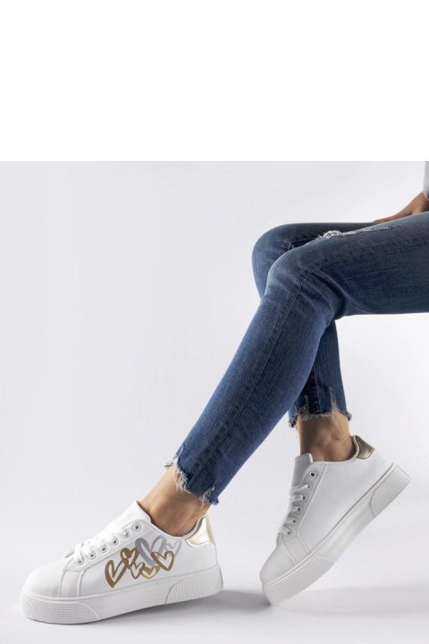 Biało-złote sneakersy na platformie Montclair - Solea Biało-złote sneakersy na platformie Montclair - Solea