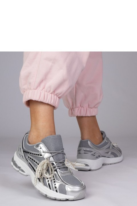 Buty Sportowe Model Lekrus HY2309 Silver - PRIMO Buty Sportowe Model Lekrus HY2309 Silver - PRIMO