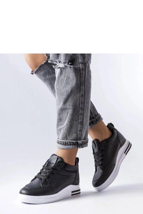 Czarne sneakersy z brokatem Bonevil - Solea Czarne sneakersy z brokatem Bonevil - Solea