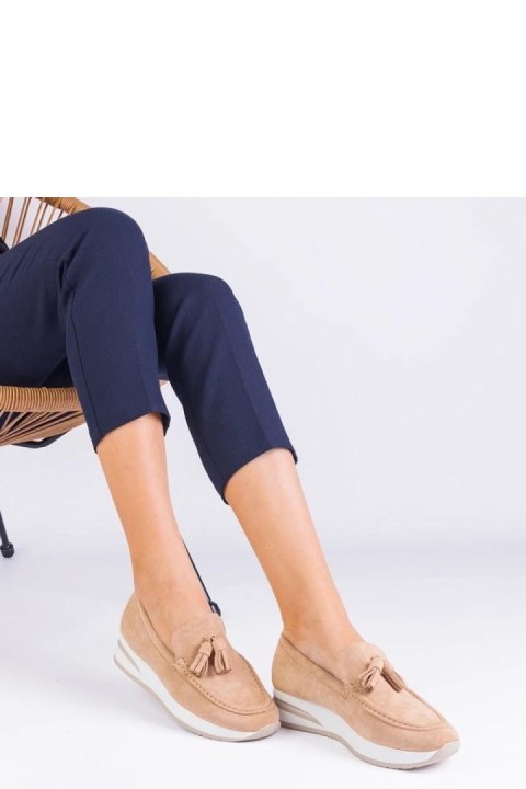 Mokasyny Model Selerina G-55 Beige - PRIMO Mokasyny Model Selerina G-55 Beige - PRIMO