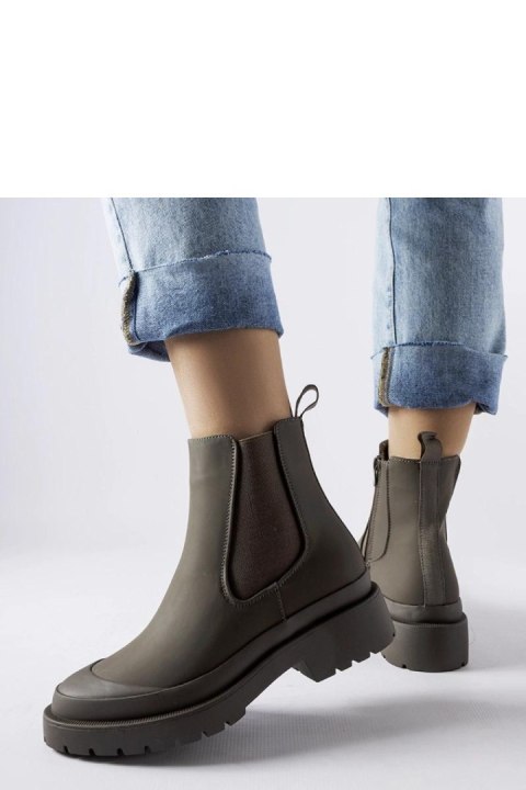 Zielone botki damskie Detis - Solea Zielone botki damskie Detis - Solea