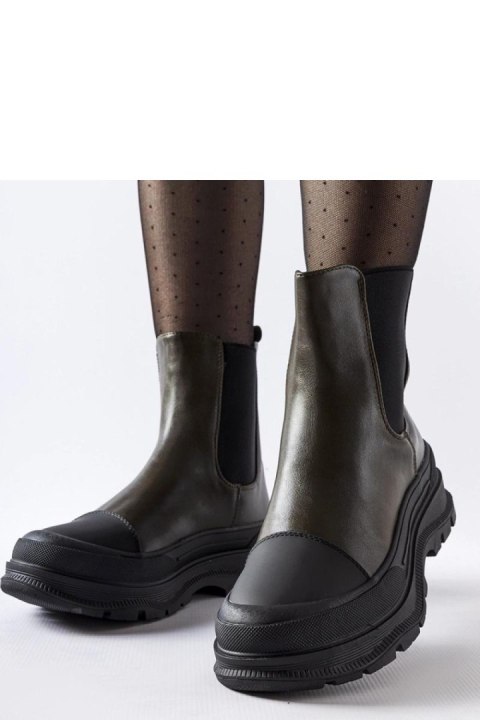 Zielone buty na sportowej podeszwie Ermanno - Solea Zielone buty na sportowej podeszwie Ermanno - Solea