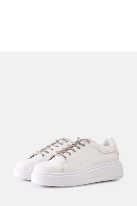 Białe sneakersy z efektownym zdobieniem Asmait - Solea Białe sneakersy z efektownym zdobieniem Asmait - Solea