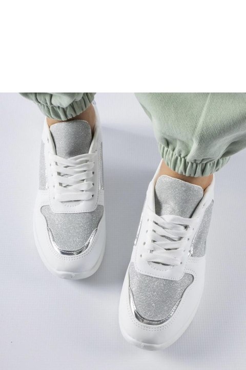 Białe sneakersy z ozdobną nitką Facondo - Solea Białe sneakersy z ozdobną nitką Facondo - Solea