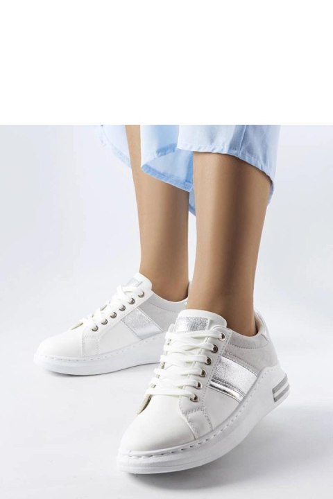 Białe sneakersy z szarymi wstawkami Deans - Solea Białe sneakersy z szarymi wstawkami Deans - Solea