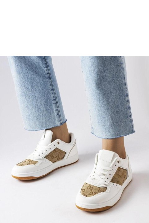 Białe sneakersy zdobione monogramem Isidora - Solea Białe sneakersy zdobione monogramem Isidora - Solea